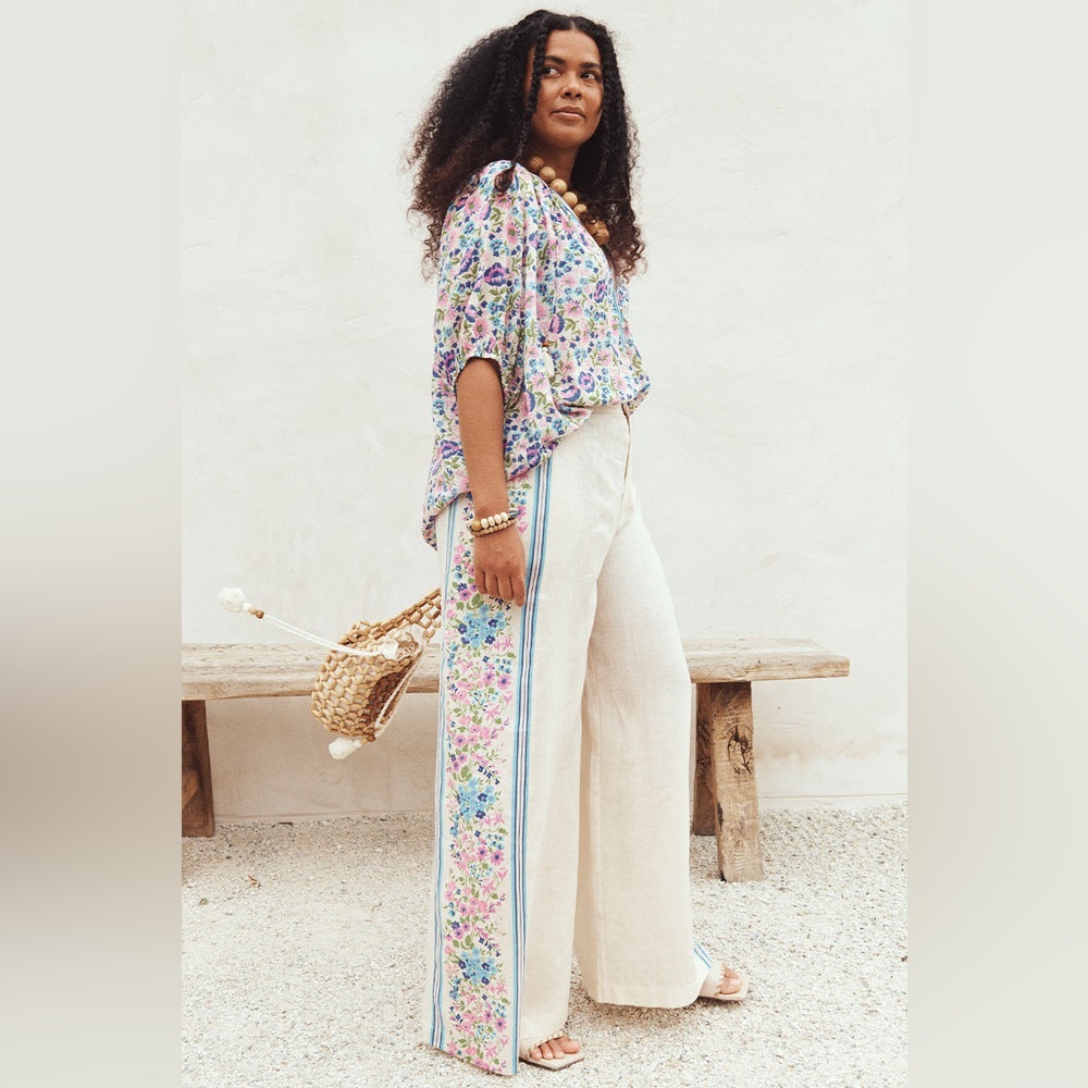 Impala Lily Linen & Floral Side Stripe Pant Size XS

.